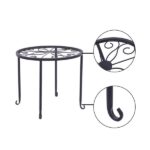 4 Plant Shelves with 4-1 Round Pattern in Black Baking Paint (Yh-Cj009) - Image 13