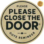 CIFbuy 1pc Metal Iron Sign 7.87x7.87 Inch Please Close the Door, "the Door, 2D" Printed, Decor with Bold Black Text & Yellow Background TikTok, TikTok, temuemu Self-pickup Logiics - Image 2