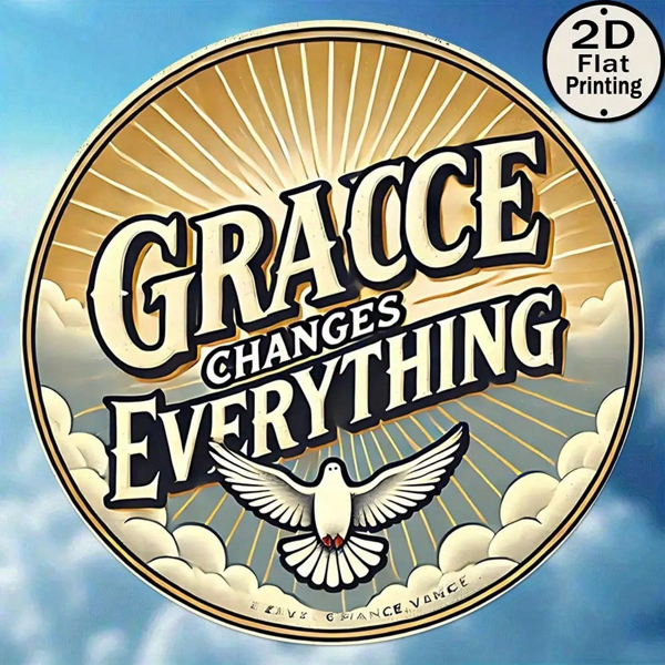 a036f19f-6b13-4505-9053-ae77155321f5.png CIFbuy 1pc 8x8 Inch Round Metal Wall Sign, "" White Dove & Sunbeam Art, & Sunbeam Art, 2D Flat Aluminum Halloween Decoration TikTok, TikTok, temu emu Self-pickup Logitiics - Image 1