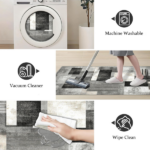 Three-piece kitchen rug set, non-slip and washable, abstract pattern kitchen hallway rug, soft and comfortable, suitable for sinks, floors, entrances, hallways and bathrooms. - Image 9