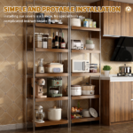 (24 INCH) 5 Pcs Wire Shelf Covers, Foamed PVC Wire Rack Covers for Removable Closet (Not Wood), Pantry Shelves for Cabinet Bathroom Kitchen Shelving Decoration ( WALNUT Color ) - Image 14