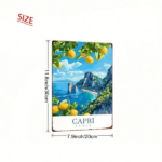 CIFbuy 1pc Capri Italy Metal Sign, 2D Flat Iron Wall Art With Iconic Landmarks, Vintage Italian Travel Decor, Retro Room Accent, Metal TikTok, TikTok, Self-pickup Logiopics - Image 3