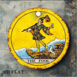 CIFbuy 1pc 8x8in The Fool Tarot Card 2D Flat Round Sign, "" Tarot Card 2D Flat Round Sign, 2D Flat Round Sign, Vintage Divination Prediction Plaque TikTok, TikTo Self-pickup Logiaqics - Image 2
