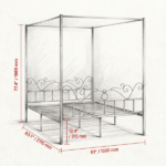 Canopy Bed Frame Only bed frame - Image 3