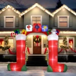 9ft 24W 11 LED Lights Christmas Sock Arch Holiday Arch Decoration - Image 10