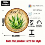 CIFbuy Vintage Aloe Vera Wall Sign 8x8in, "" Retro, Flat Decorative Plaque for Burns & Skin Irritation TikTok, TikTok, temu emu Self-pickup Logitiics - Image 7