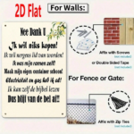 CIFbuy Vintage No Soliciting Sign 2D Flat Metal Plaque" Weatherproof Rustproof UV Resistant Dutch Wall Decor, Resistant Dutch Wall Decor, 7.87x11.81Inch Unframed Y Metal PlaqikTok, Metal PlaqikTok, t Self-pickup Logiopics - Image 3
