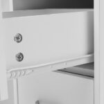 Same code 64112382 MDF Single Door 4 Drawers With Fan White Nail Table - Image 7
