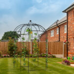 207*207*270cm Courtyard Wrought Iron Gazebo Iron Arch Black - Image 11