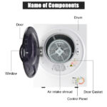 [Same code: 42752732] Do not sell on Amazon GYM25-78 Compact Portable Household clothes Dryer 1.6cuft with Stainless Steel Drum Black and White 120V MECHANICAL Control ETL Certification - Image 22