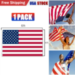 1pcs 4X6FT 120*180cm American Flag USA Flag Printed Nylon Flag National Flag w/Brass Grommets Courtyard Decoration Festival Decoration Flag(US Logistics only For USPS.TK/TMEU only For self-pickup) - Image 2