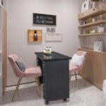 Double Edged Manicure Nail Table with Drawer Black - Image 33