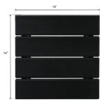 36*36*47cm Single Layer Square HDPE Side Table Black - Image 30