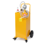 30 Gallon Gas Caddy Tank Storage Drum Gasoline Diesel Fuel Transfer with universal wheel Bright Yellow JGC30 RAL1003 - Image 5