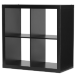 4 Cube Storage Organizer, Solid Black - Image 4