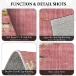 Three-piece kitchen rug set, non-slip and washable, abstract pattern kitchen hallway rug, soft and comfortable, suitable for sinks, floors, entrances, hallways and bathrooms. - Image 7