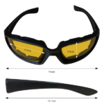 3 pairs Motorcycle Sports Biker Riding Glasses Wind Resistant Eye Protection Sports Goggles Cycling Glasses Sunglasses Yellow Color(US Logistics only For USPS.TK/TMEU only For self-pickup) - Image 2