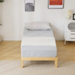 Simple & Sturdy Twin Bed Frame – Painted Pine Wood, Natural Finish - Image 4