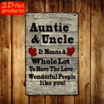 CIFbuy Vintage Metal Sign Auntie & Uncle Love Quote, Weatherproof" Weatherproof Rustproof Wall Decor, Red Heart Pattern 2D Flat Unframed Plaque, Heart Pattern 2D Flat Unframed Plaque, 7.87 Love Quote,ikTok, Love Quote,ikTok, t Self-pickup Logiopics - Image 4