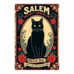 CIFbuy Salem Cat House Black Cat & Rose Vintage Metal Sign 8x12 Inch 1Pc Classic 2D Flat Art Retro Wall Decor For Home Farm Kitchen Ind TikTok, TikTok, Ind Self-pickup Logiopics - Image 7