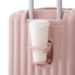 20"/24"/28" 3 pcs/set in ABS Spinner Wheel Luggage, Carry on Suitcase, with Cup Holder & USB Port & Phone Holder (Pink) - Image 5
