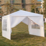 3 x 3m Four Sides Portable Home Use Waterproof Tent with Spiral Tubes White - Image 22