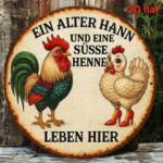 CIFbuy 1pc 8x8 Inch Round Kitchen Witch Sign, Vintage French Style Wall Art, German Language Decorative Plaque, 2D Flat Home Kitchen De TikTok, TikTok, Self-pickup Logiopics - Image 9
