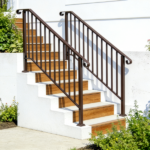 Outdoor 4 Level Iron Handrail Copper - Image 13