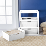 (2 pack) Wide 3 Drawer Tower, Plastic Storage Organizer with Removable Decorative Bins, Easy to Assemble - No Tools Needed, White(Shipment from Walmart) - Image 6