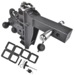 Trailer Hitch 6-inch Drop/Rise with Hook Tri-Ball 1-7/8" 2" 2-5/16" Drop Hitch - Image 7