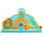 Inflatable castle for children with inflator 450W, slide, jump area, climbing wall, 395 x 350 x 260 cm - Image 4