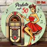 CIFbuy 1pc 8-Inch Round Italian Retro 1950s Jukebox Wall Plaque, Vintage 50s Diner Sign With Pin-Up & Italian Text, Mid-Century Modern TikTok, TikTok, Self-pickup Logiopics - Image 2