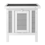 20" Wooden Waterproof Rabbit Hutch Pet Bunny Small Animal House Habitat Gray - Image 7