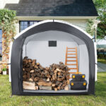 7.2×5.1×6 Ft Outdoor Bike Storage Shed Tent Waterproof Bicycle Shelter for 5 Bikes - Image 11