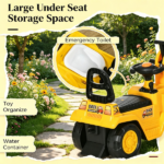 2 in 1 Kids Ride On Digger – Tractor Pulling Cart for Outdoor Yard Construction Play - Image 7