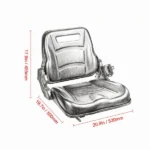 Universal Forklift & Tractor Seat, Adjustable Back with Micro Switch, 6.3-13.4" Slot for Loader & Excavator - Image 2