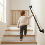 4FT iron courtyard stair handrail black - Image 6