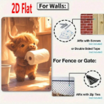 CIFbuy Cute Little Cow Holding Toilet Paper Metal Sign" 2D Flat Unframed Bathroom Decor, Weatherproof Rustproof UV Resistant Wall Art, Decor, Weatherproof Rustproof UV Resistant Wall Art, Metal SiikTok, Metal SiikTok, t Self-pickup Logiopics - Image 3