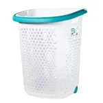 (2 pack) 2 Bushel Rolling Plastic Laundry Hamper with Pop-up Handle, White (Shipment from Walmart) - Image 5