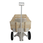 Outdoor carriage, all terrains, wooden railings, solid tires, garden carriage,Load-bearing capacity: 176LBS - Image 12