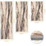 Three-piece kitchen rug set, non-slip and washable, abstract pattern kitchen hallway rug, soft and comfortable, suitable for sinks, floors, entrances, hallways and bathrooms. - Image 3