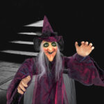 71in Life Size Hanging Witch Talking Halloween Everyday Decoration - Image 17