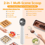 Rechargeable Heated Ice Cream Scoop 45s Fast Heating Up to 158°F, 2000mAh Cordless Self Heating Ice Cream Scooper with 5 Mins Auto Shutoff, IP66 Waterproof Non-Stick Scoop for Gelato Frozen Yogurt Café Home Party - Image 3