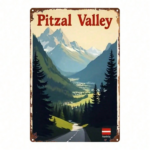 CIFbuy 1pc 2D Flat Metal Sign Austrian Pitz Valley Scenic Painting Square Iron Wall Art 8x12 Inch For Home Bar Garage Club Restaurant C TikTok, TikTok, Wall Self-pickup Logiopics - Image 8