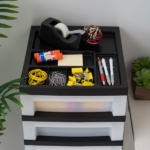 9-Drawer Narrow Plastic Storage Drawer Cart with Organizer Top, Black (Shipment from Walmart) - Image 5