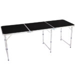 6ft Aluminum Alloy Folding Table black - Image 4