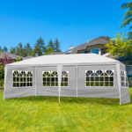 10'x20' Outdoor Party Tent with 6 Removable Sidewalls, Waterproof Canopy Patio Wedding Gazebo, White - Image 17