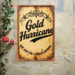 CIFbuy Vintage Golden Hurricane 2D Flat Metal Wall Art Sign, 8x12 Inch Rustic Iron Hanging Plaque, Retro Farmhouse Style Decor For Home TikTok, TikTok, Home Self-pickup Logiopics - Image 6