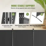 3 Panel Room Dividers, Foldable 89*72 Inch Privacy Panels, Cloth Sectional Dividers for Workspace, Bedroom, Meal Space, Study Room (Shipment from Walmart) - Image 3