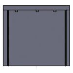 7 Tiers Portable Shoe Rack Closet Fabric Cover Shoe Storage Organizer Cabinet Gray - Image 19
